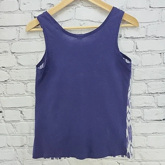 Y2K J. Crew Tank Top Womens XXS Navy Blue Silk Blend Slim Festival Hippie Boho - Picture 7 of 9